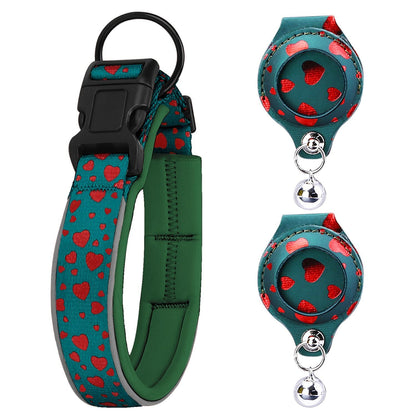 Pet positioning collar-Heart Green 1Pair2-M-without locator