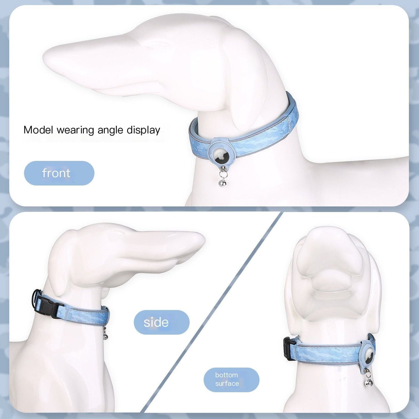 Pet positioning collar-Heart Green 1Pair2-M-without locator