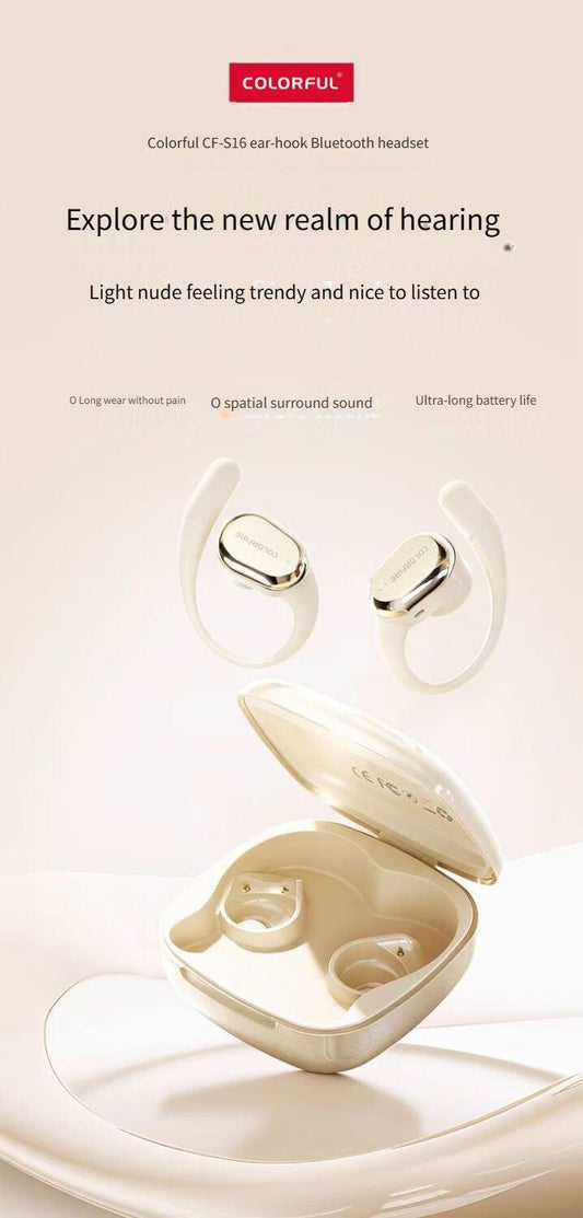 S16 Bluetooth headset-Beige.