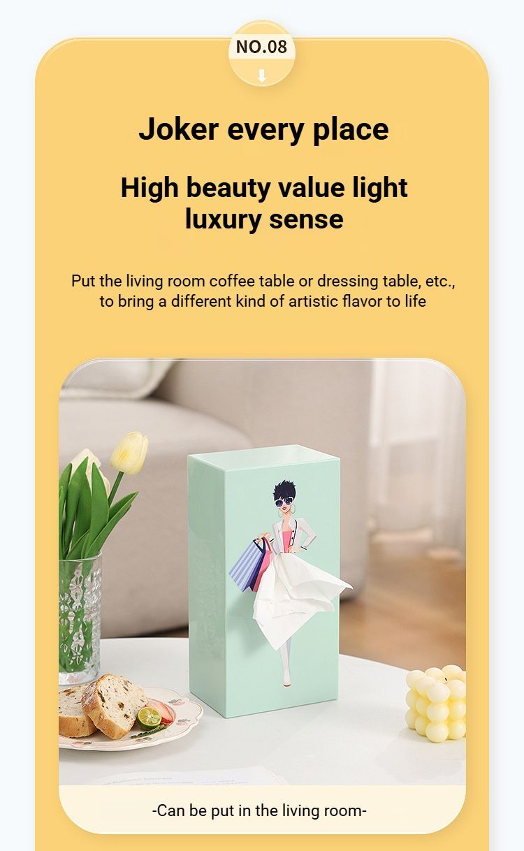 Soothing Cream Apricot Beige Princess Tissue Box Holder