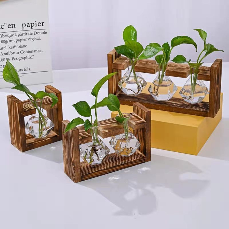 HydroponicWoodenFramewithSnap-On-DiamondSingleBottle