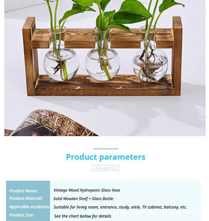 HydroponicWoodenFramewithSnap-On-DiamondSingleBottle