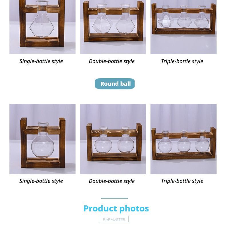 HydroponicWoodenFramewithSnap-On-DiamondSingleBottle