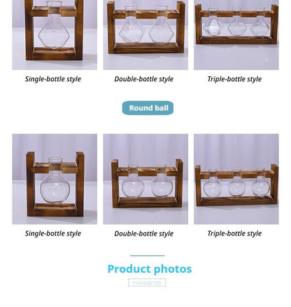 HydroponicWoodenFramewithSnap-On-DiamondSingleBottle