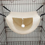 2 Pcs Cat Cage Hammock - Cream Yellow 47×38×28cm