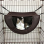 2 Pcs Cat Cage Hammock - Coffee 35×27×20cm