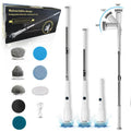 Electric Spin Scrubber Power Shower Cleaning Brush with Extendable Handle & 8 Brush Heads for Bathtub Tile Grout Kitchen Window and Floor.