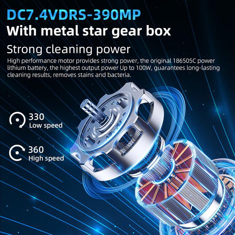 Electric Spin Scrubber Power Shower Cleaning Brush with Extendable Handle & 8 Brush Heads for Bathtub Tile Grout Kitchen Window and Floor.