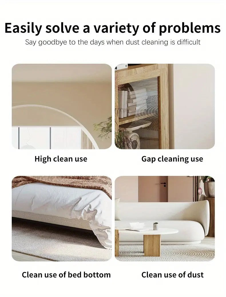 khaki  Household Cleaning Duster / Static Duster / Dust Sweeper / Telescopic & Non-Shedding / Washable & Bendable / High-Reach Cleaning Tool / Cleaning Tools & Supplies