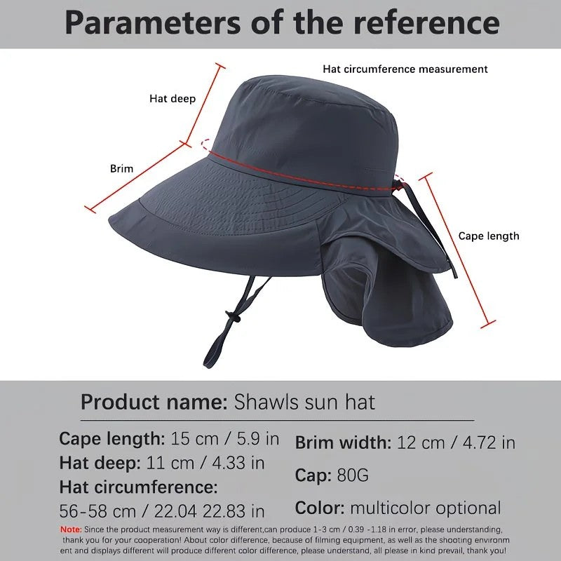Black Fashion Wide Brim Sun Hat with Ponytail Hole - Bohemian Baseball Cap Design, Visor, Breathable Polyester
