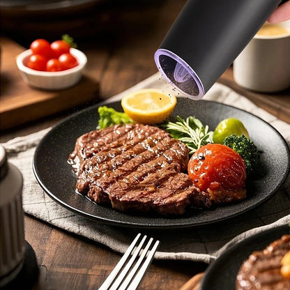 Black Gravity - sensing, grind with tilting —— Intelligent Pepper Grinder, adjust grind fineness freely for seasoning