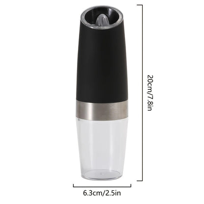 Black Gravity - sensing, grind with tilting —— Intelligent Pepper Grinder, adjust grind fineness freely for seasoning