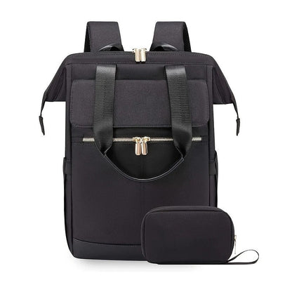 BLACK Korean-style Fashion Compact Backpack, Multi-functional & Large Capacity, Lightweight & Easy to Carry, Fits Daily Commute, Lunch Outings, and Short Trips.