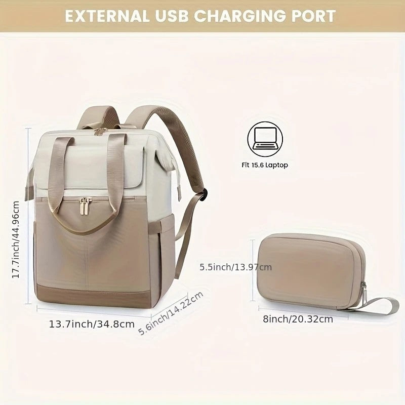 BLACK Korean-style Fashion Compact Backpack, Multi-functional & Large Capacity, Lightweight & Easy to Carry, Fits Daily Commute, Lunch Outings, and Short Trips.