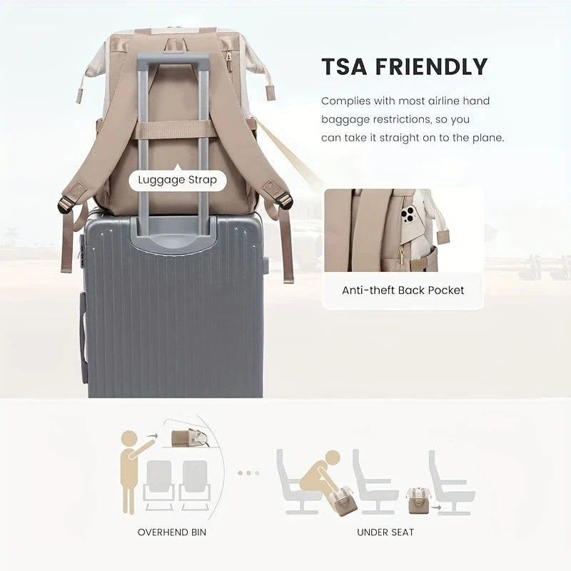 BLACK Korean-style Fashion Compact Backpack, Multi-functional & Large Capacity, Lightweight & Easy to Carry, Fits Daily Commute, Lunch Outings, and Short Trips.