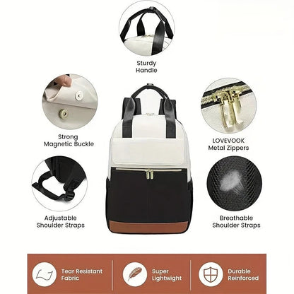 BLACK Korean-style Fashion Compact Backpack, Multi-functional & Large Capacity, Lightweight & Easy to Carry, Fits Daily Commute, Lunch Outings, and Short Trips.