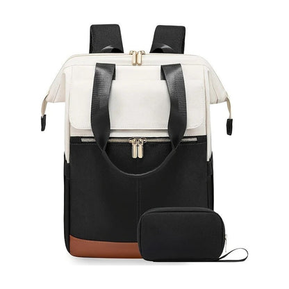 BLACK Korean-style Fashion Compact Backpack, Multi-functional & Large Capacity, Lightweight & Easy to Carry, Fits Daily Commute, Lunch Outings, and Short Trips.