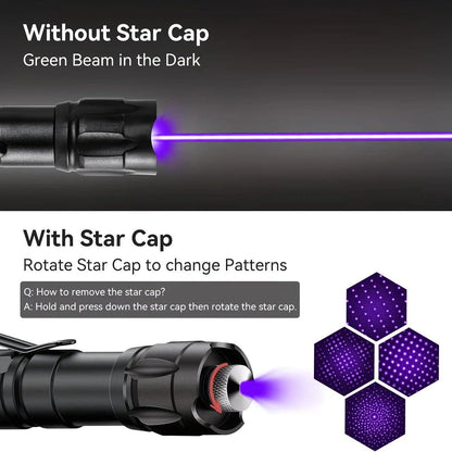 1 piece Green High-Power Green Laser Pointer, Laser Pointer for Indoor Meetings, Tactical Laser Flashlight for Outdoor Camping and Hiking.