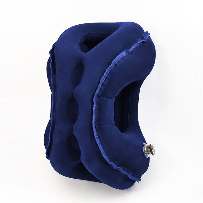 Inflatable Travel Pillow | Multi-Scene Ergonomic Design, 3-Second Inflate/Deflate, Relieves Travel Fatigue.BLUE Hover Image