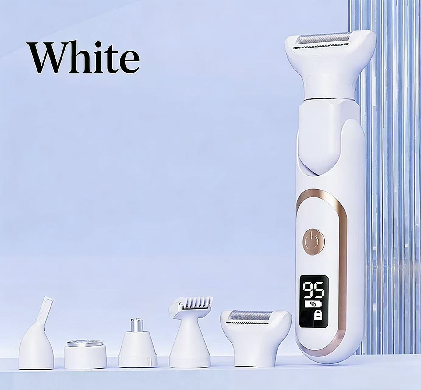 WHITE Women's Whole Body Electric Hair Removal Device, Painless Hair Removal, Type-C Fast Charging