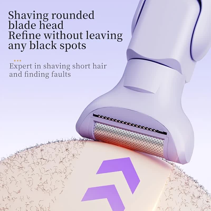 WHITE Women's Whole Body Electric Hair Removal Device, Painless Hair Removal, Type-C Fast Charging