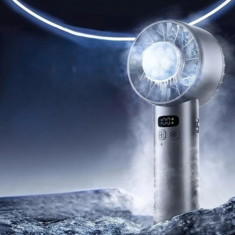 BLUE Hurricane Ice-Bag High-Speed Fanï½100-Speed Adjustable, Second-Level Cooling, Lightweight and Portable Summer Travel Essential.