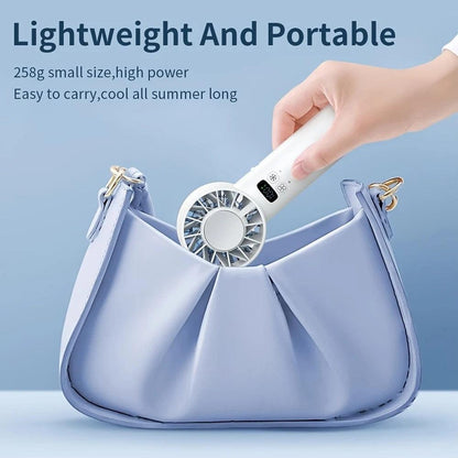 BLUE Hurricane Ice-Bag High-Speed Fanï½100-Speed Adjustable, Second-Level Cooling, Lightweight and Portable Summer Travel Essential.