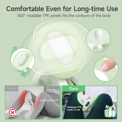 Smart Counting Buttocks and Leg Trainer. Adjustable resistance for precise activation of glute and inner thigh muscles. Features anti-slip design—your essential home fitness tool for body shaping, effortlessly tracking workout repetitions.（GREEN)