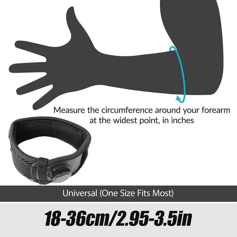 BOA Knob Elbow Brace | Adjustable Elastic Compression Support, Built-in Cushioning & Shock Absorption, Suitable for Baseball/Badminton/Tennis/Volleyball, Black Unisex