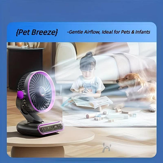 Grayish Purple   AI Smart Circulating Fan: 4 Modes + Silent Airflow, Your All-Scenario Cooling Companionã.