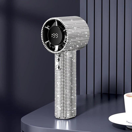 White Diamond /Diamond - style Handheld Mini Fan, Exquisite and Long - lasting Battery Life.