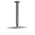 Gun Metal Square 8" Rainfall Shower Head 300mm Ceiling Dropper Arm Bath Set WELS