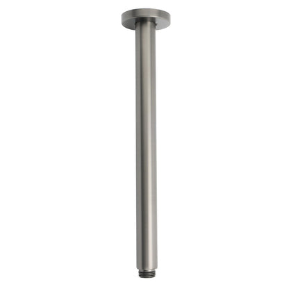 WELS Gun Metal Round 10" SUS Rainfall Shower Head 300mm Ceiling Dropper Arm Set