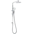 Chrome Round 8" Rainfall Shower Head 3 Modes Handheld Rose Silde Rail Twin Set