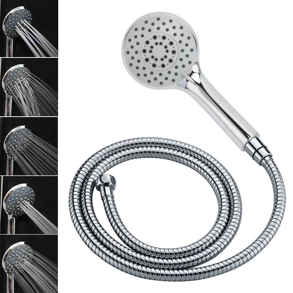 WELS Chrome Dual 10" Slim Rain Shower 5 Modes Handset Mixer Valve Sliding Rail + Single Mixer