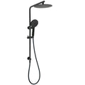 Matt Black 10" Shower Rain Head Handheld Silde Wall Arm Rail Dual Bath Set