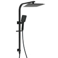 Matt Black Square 2in1 Shower 10" Rain Head 3 Modes Handheld Silde Rail Arm Set