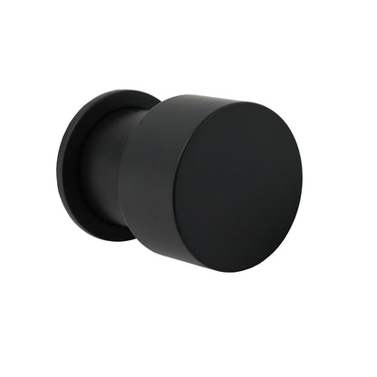Matt Black Round Knob Concealed Shower Mixer Valve Hot Cold Water Switch Tap Kit