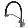 NEW Gun Metal Grey 3-Way Drink Pure Water Kitchen Mixer Pull Out Spout Sink Tap