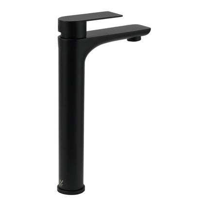 WELS 7.5L/m Rounded Body Basin Mixer Kitchen Vanity Faucet Tap Spout Matte Black