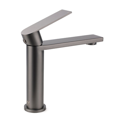 Gun Metal Rounded Square Short Basin Mixer Vanity Sink Faucet Laundry Spout Tap