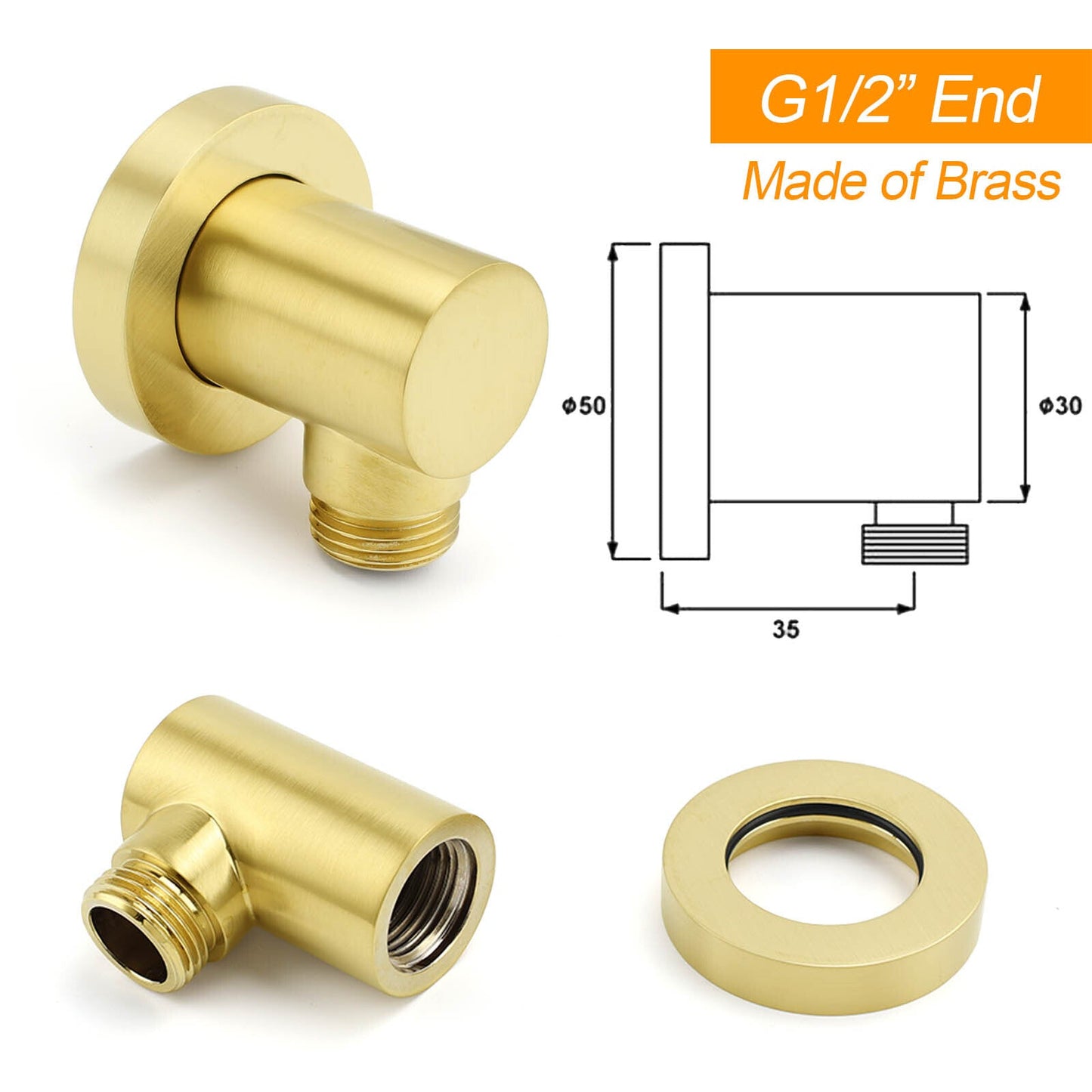 WELS Brushed Gold Round 12" Shower Head 3 Mode Handheld Rose Sliding Rail Twin Taps Set