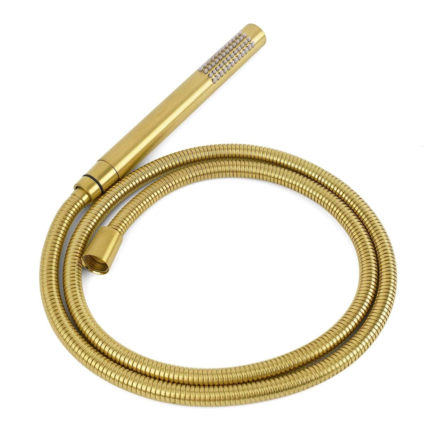 WELS Brushed Gold Dual Large Round Shower Set 12" Rain Head Stainless Steel Handheld Sliding Rail Small Face Mixer