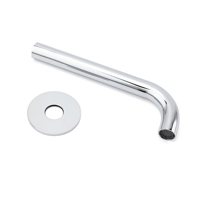Polisehd Chrome Round 200mm Length Faucet Outlet Bath Tub Water Filler Spout Kit