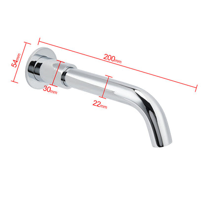 Round Chrome Curve Swivel Basin Faucet Bubble Water Outlet Swivel Bathtub Spout