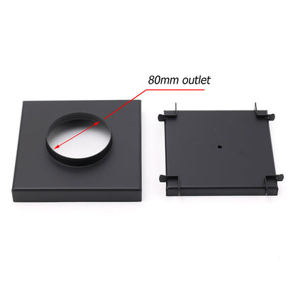 Watermark Black 150x150mm Tile Insert Floor Drain Shower Grate 80mm Waste Outlet