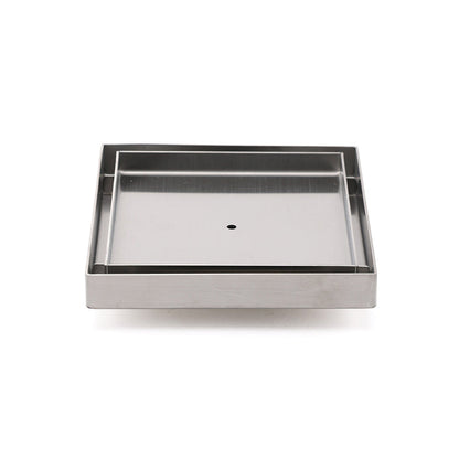 Square 150x150mm Tile Insert Floor Drain 80mm Waste Stainless Steel Shower Grate
