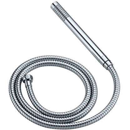WELS Round Large 12" Rain 2in1 Shower Head Stainless Steel Handheld Wall Rail Brass Twin Taps Set