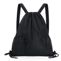 One-piece backpack - Drawstring backpack - Large capacity - Lightweight - Separate compartments for wet and dry items, sports backpack - Suitable for travel and fitness - Black