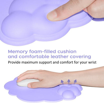 Mouse pad - Mouse pad with wrist rest - Ergonomic mouse pad - Mouse pad with leather surface, suitable for computers, laptops, office, home and travel, with non-slip bottom.